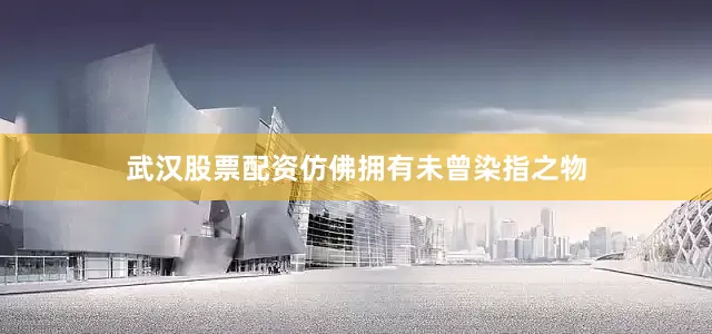 武汉股票配资仿佛拥有未曾染指之物