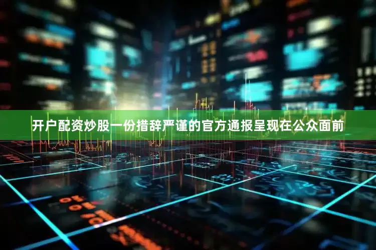 开户配资炒股一份措辞严谨的官方通报呈现在公众面前